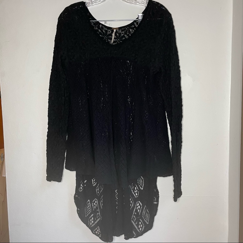 Free People stretchy lace beach coverup tunic top